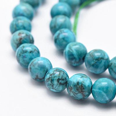 Natural Marble Beads Strands G-K211-8mm-E-1