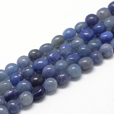 Dyed & Heated Natural Blue Aventurine Beads Strands G-R445-8x10-27-1