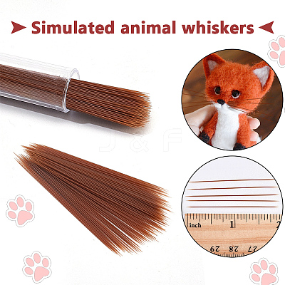 Plastic Simulated Animal Whiskers for Crafts Needle Felting DIY-WH0430-904C-04-1