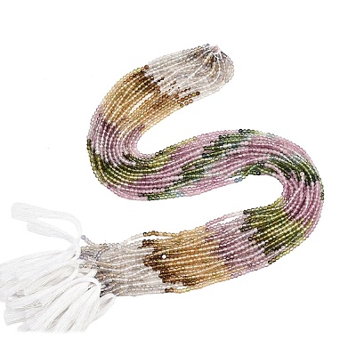 Gradient Color Natural Multicolor Tourmaline Beads Strands G-Z152-C01-2mm-1