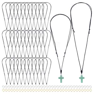 40Pcs Adjustable Korean Waxed Polyester Cord Necklace Making AJEW-UN0001-64B-1