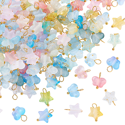 Frosted Acrylic Charms PALLOY-AR00037-1