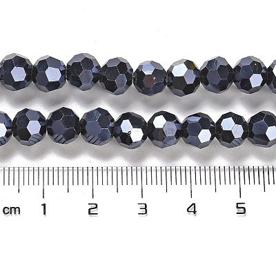 Electroplate Opaque Glass Beads Strands EGLA-A035-P8mm-A18-1