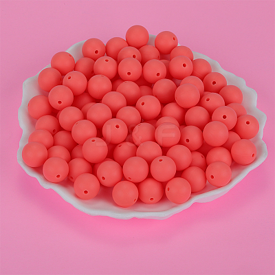 Round Silicone Focal Beads SI-JX0046A-107-1