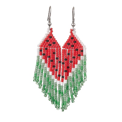 304 Stainless Steel with Glass Dangle Stud Earring EJEW-MZ00172-1