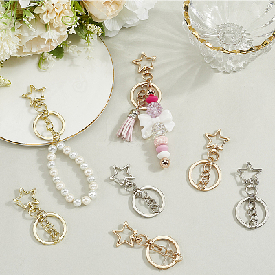 18Pcs 3 Style Alloy Keychain Clasps KEYC-SP0001-49D-1