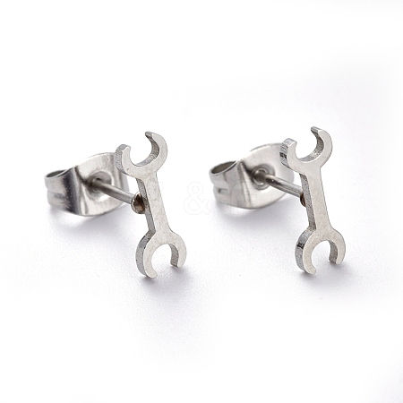 Tarnish Resistant 304 Stainless Steel Stud Earrings EJEW-H368-40P-1