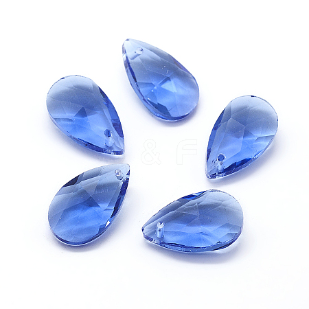 Faceted Glass Pendants X-GLAA-F069-S-A12-1