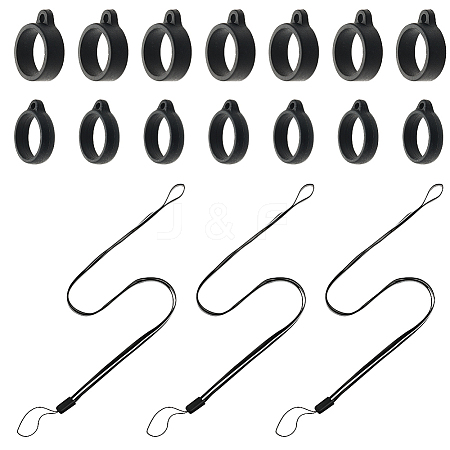 16 Strands Rubber Lanyard Straps DIY-GF0007-93A-1