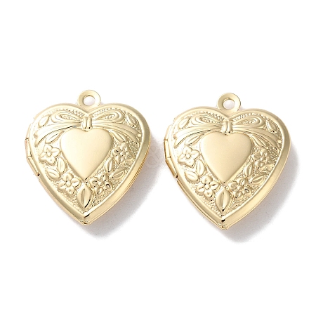 Rack Plating Brass Locket Pendants KK-F090-03LG-1