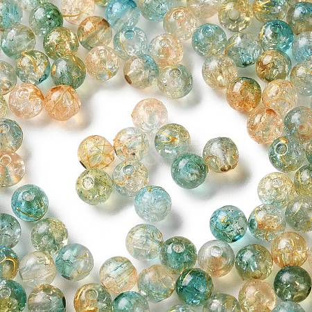 Transparent Crackle Acrylic Beads DACR-D300-01A-8mm-1