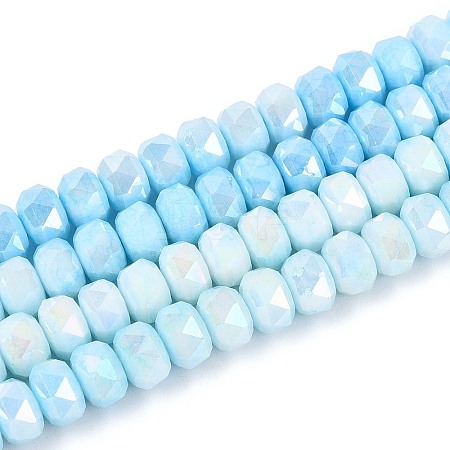 Anti-Tarnish Electroplate Glass Beads Strands GLAA-T025-6mm-11B-1