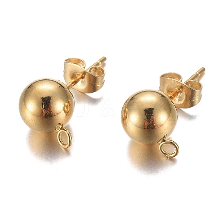 304 Stainless Steel Stud Earring Findings LS-X-STAS-P148-07G-A-1