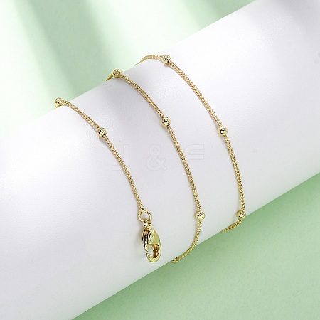 Brass Satellite Chain Necklaces MAK-L045-08G-1