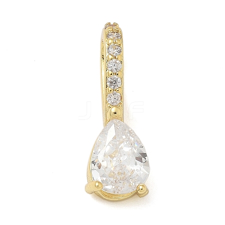 Brass Micro Pave Cubic Zirconia Pendants KK-U050-05G-02-1