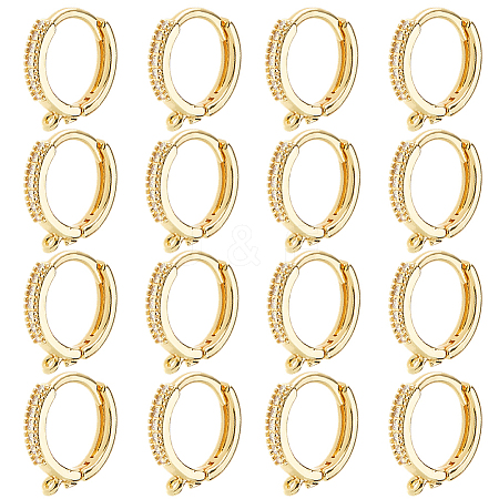 16Pcs Brass Hoop Earring Findings FIND-DC0006-91G-1