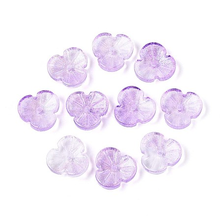 Baking Paint Transparent Glass Bead Caps DGLA-N014-09A-06-1