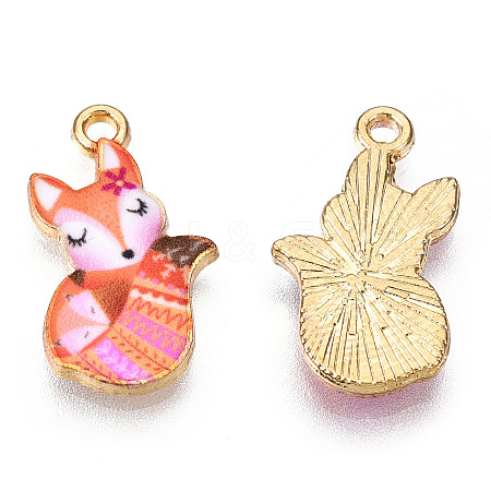 Painted Alloy Pendants PALLOY-P288-05G-06-1