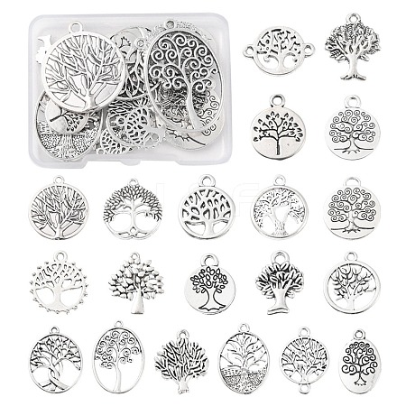 20Pcs 20 Styles Tibetan Style Alloy Pendants TIBE-YW0001-05-1