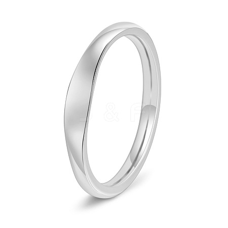 Stainless Steel Plain Band Rings PW-WGB10DA-02-1