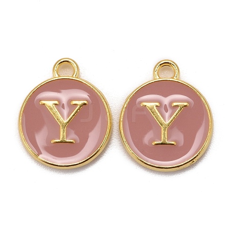 Golden Plated Alloy Enamel Charms ENAM-S118-07Y-1