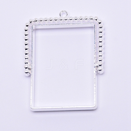 Alloy Open Back Bezel Pendants PALLOY-WH0071-59S-RS-1