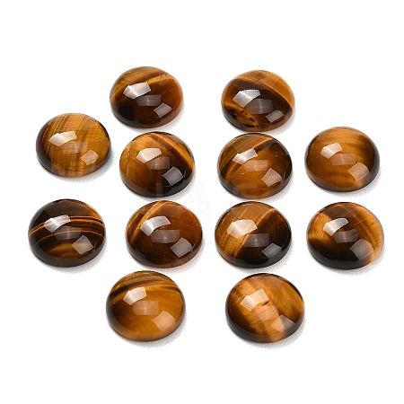 Natural Tiger Eye Cabochons G-B178-A04-14mm-1