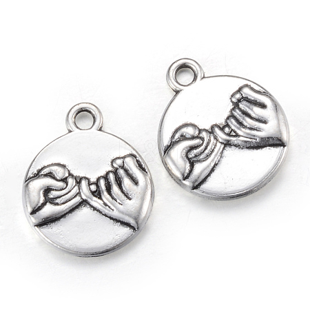 Tibetan Style Alloy Charms X-TIBEP-Q061-04AS-LF-1