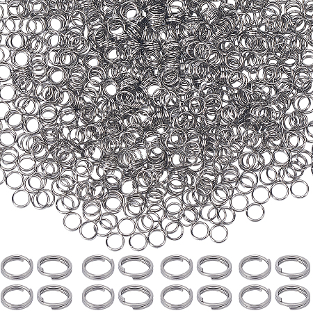 SUNNYCLUE 1000Pcs 304 Stainless Steel Split Rings STAS-SC0008-17-1