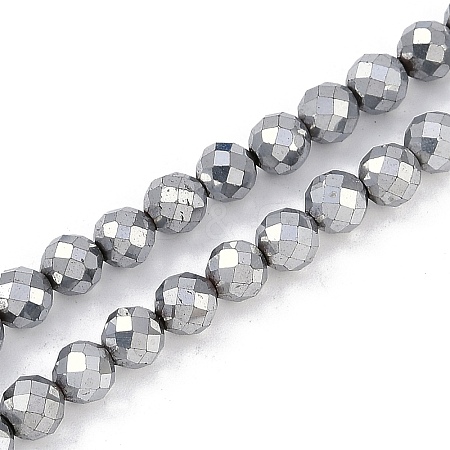 Electroplated Synthetic Non-magnetic Hematite Beads Strands G-H072-B01-01G-1