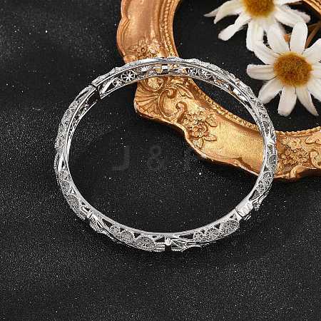 Brass Bangles for Women BJEW-D313-03P-1