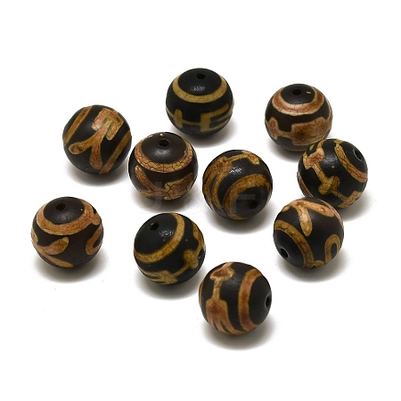 Tibetan Style Da Ren/Human dZi Beads G-Z020-03B-02-1
