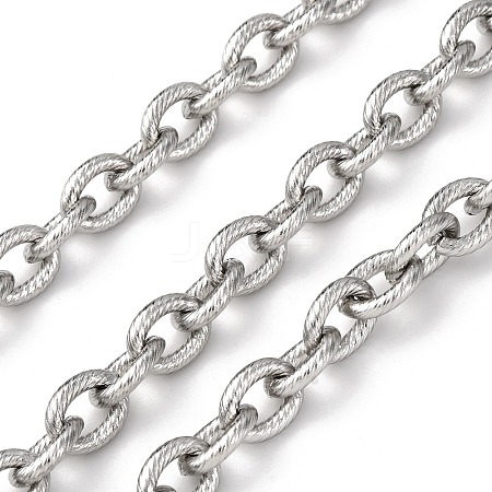 304 Stainless Steel Textured Cable Chains CHS-K023-06P-1