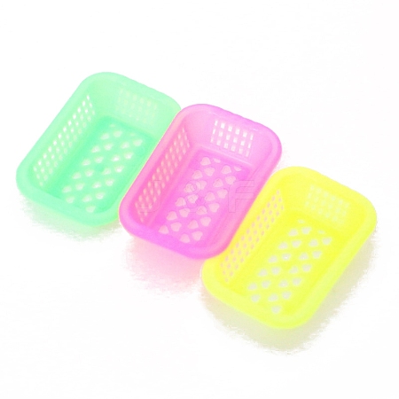 3Pcs Plastic Basket Miniature Ornaments PW-WG90DE0-03-1