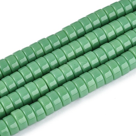 Opaque Solid Color Glass Beads Strands GLAA-N026-4x8mm-12-1