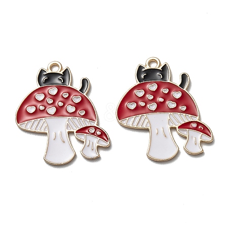 Autumn Theme Alloy Enamel Pendants X-FIND-I014-09LG-1