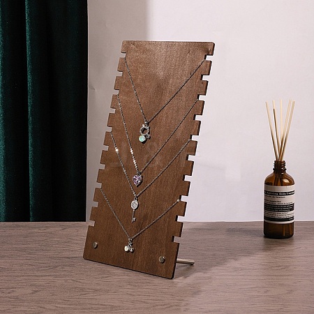 10-Slot L-Shape MDF & Iron Pendant Necklace Jewely Display Stands NDIS-G008-03B-1