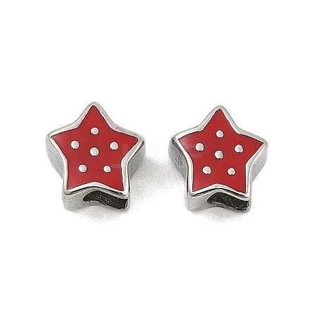 304 Stainless Steel European Beads STAS-H216-98P-1