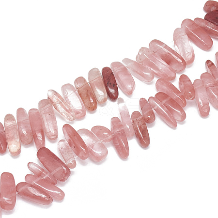 Cherry Quartz Glass Beads Strands G-S312-33-1