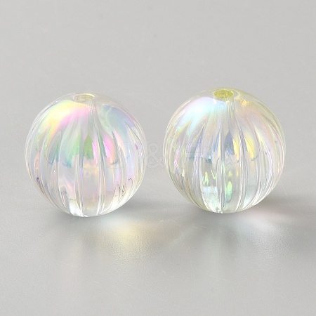 UV Plating Transparent Acrylic Beads OACR-WH20006-08E-1