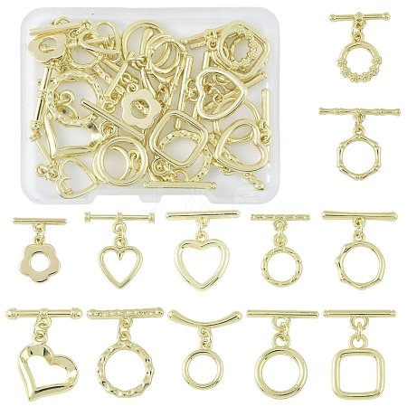 20Pcs 12 Styles Alloy Toggle Clasps FIND-FS0004-53G-1