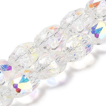 Electroplate Glass Beads Strands EGLA-D030-04B-1