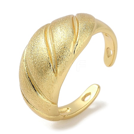 Rack Plating Brass Cuff Finger Rings for Women RJEW-C114-13G-G-1