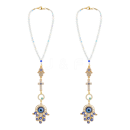 2Pcs Alloy Enamel Pendant Decorations HJEW-FH00008-1