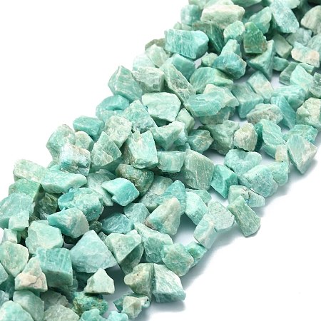 Raw Rough Natural Amazonite Beads Strands G-E576-29-1