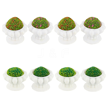 GOMAKERER 8Pcs 4 Styles Resin Simulated Flower Bed AJEW-GO0001-71-1