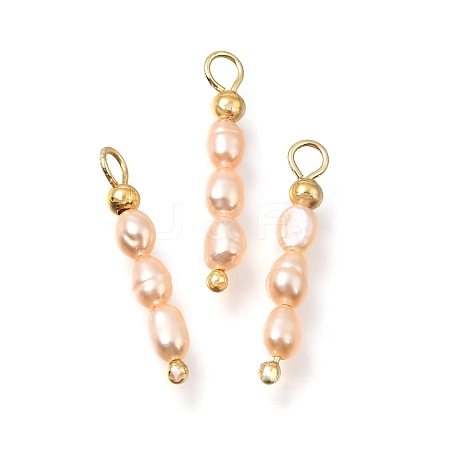 Natural Freshwater Pearl Beaded Pendants PA-CBAF2FA-01G-1
