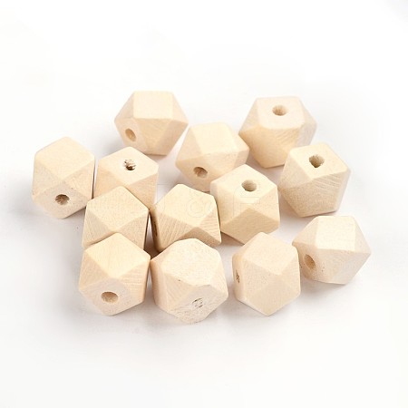 Unfinished Wood Beads WOOD-S650-82-16mm-LF-1