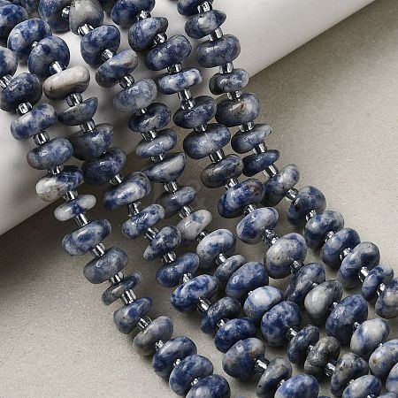 Natural Blue Spot Jasper Beads Strands G-L649-C01-01-1