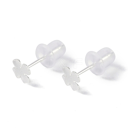 999 Fine Silver Stud Earrings for Women EJEW-S215-30S-01-1